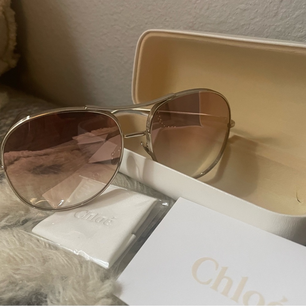 Chloè oversized mirror sunglasses - retail $340